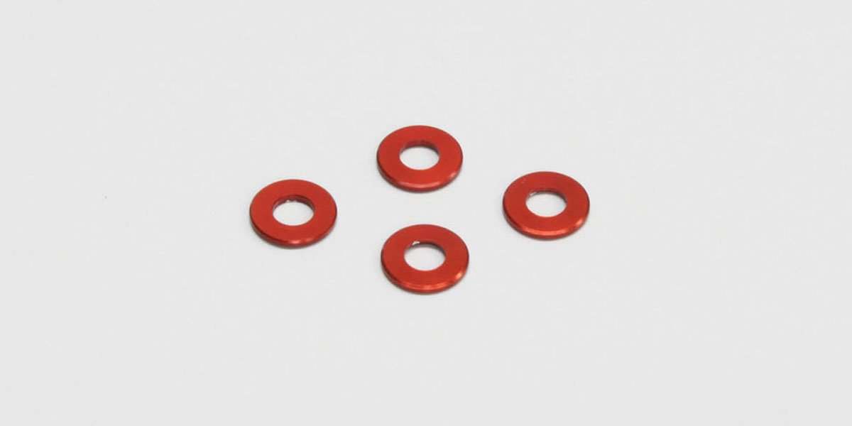 97042-075R Aluminum Color (3x6.5x0.75mm/Red/4pcs) 97042-075R  - KYOSHO RC