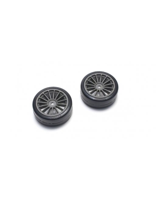 FAT302GM Drift Tire(Pre-glued/Gunmetal/2pcs)FAZER FAT302GM  - KYOSHO RC