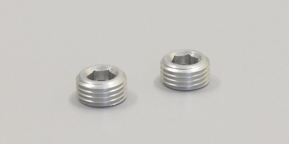 FM338 10mm Screw Cap (Silver/2pcs) FM338S  - KYOSHO RC