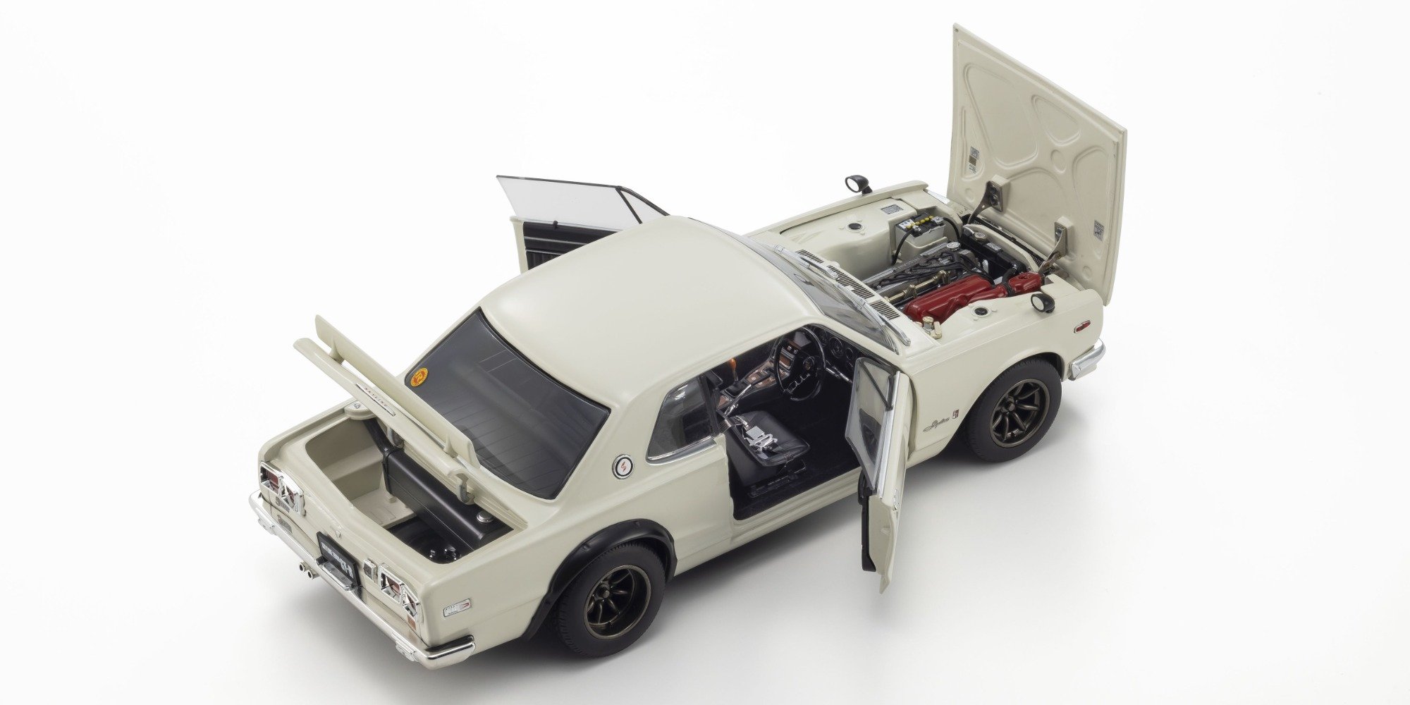 08129W KYOSHO ORIGINAL 1/18scale Nissan Skyline 2000GT-R KPGC10 WHITE  [No.KS08129W]  - KYOSHO minicar