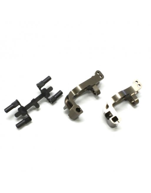IFW412 Aluminum Front Hub Carrier Set (L R/Gunmetallic/MP9) IFW412C  - KYOSHO RC