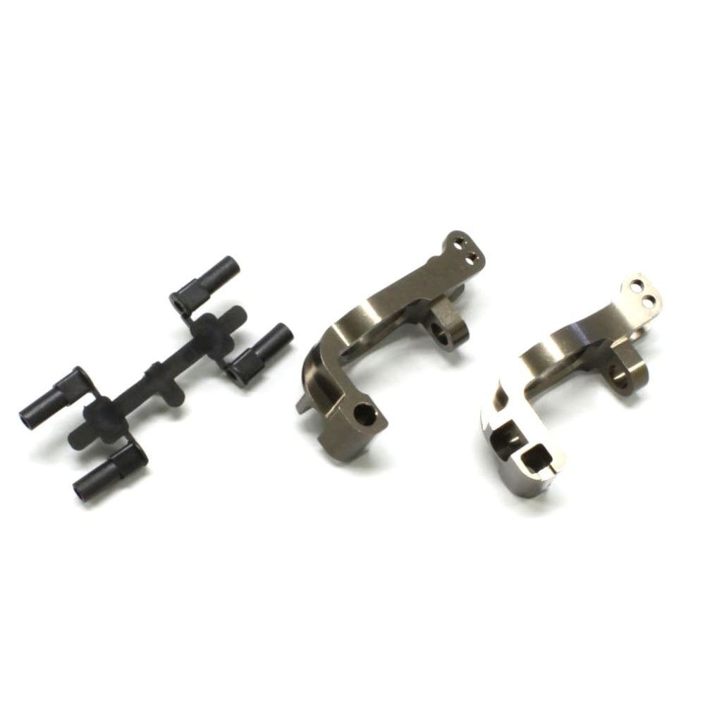 IFW412 Aluminum Front Hub Carrier Set (L R/Gunmetallic/MP9) IFW412C  - KYOSHO RC