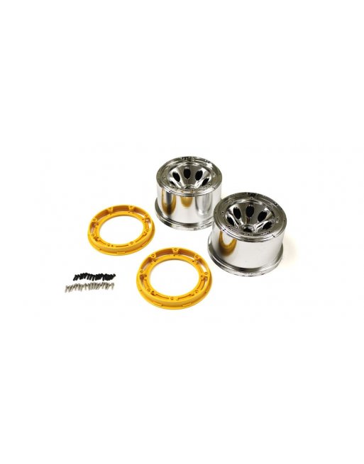 MAH401SMY Wheel(Silver Platige/Yellow/2pcs/MAD FOR MAH401SMY  - KYOSHO RC