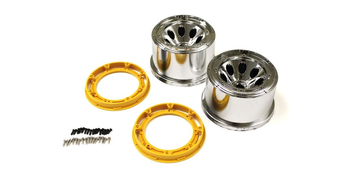 MAH401SMY Wheel(Silver Platige/Yellow/2pcs/MAD FOR MAH401SMY  - KYOSHO RC