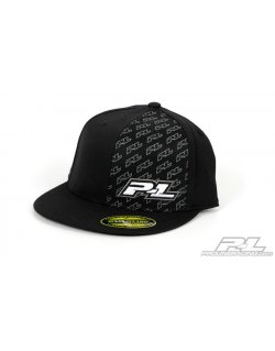 Pro-Line Icon Black Flat Bill FlexFit Hat (L-XL)