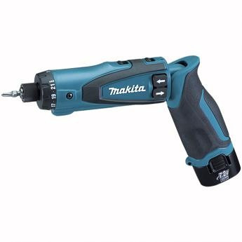 Makita 7.2V Lithium-Ion Cordless 1/4" Hex Driver-Drill Kit with Auto-Stop Clutch