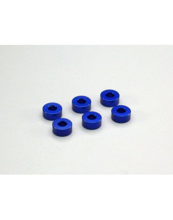 W0143 Aluminum Collar (3x7x3mm/Blue/6pcs) W0143  - KYOSHO RC