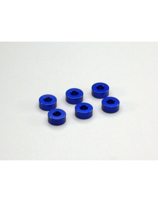 W0143 Aluminum Collar (3x7x3mm/Blue/6pcs) W0143  - KYOSHO RC