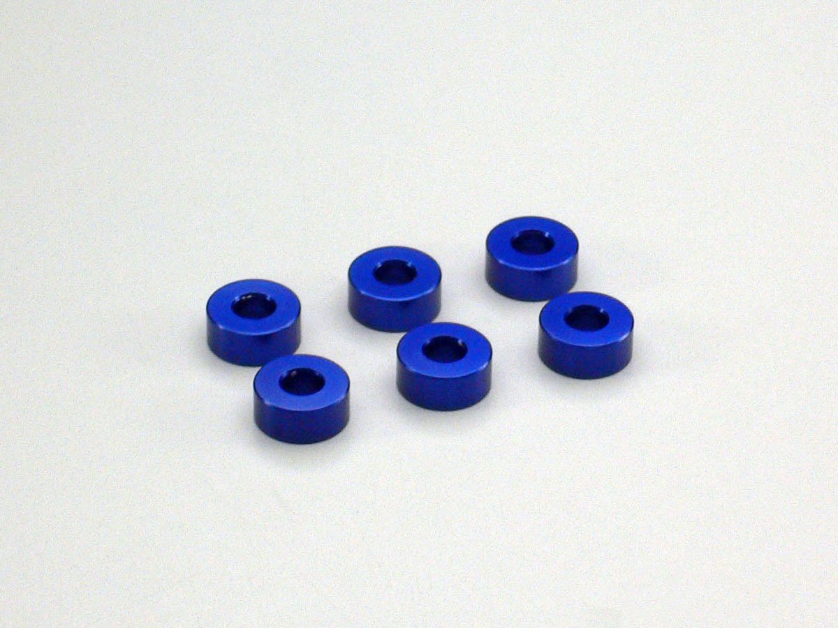 W0143 Aluminum Collar (3x7x3mm/Blue/6pcs) W0143  - KYOSHO RC