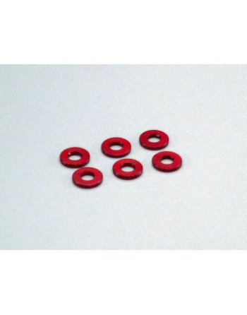 W0145R Aluminum Collar (3x7x1/RED/6Pcs) W0145R  - KYOSHO RC