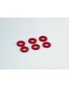 W0145R Aluminum Collar (3x7x1/RED/6Pcs) W0145R  - KYOSHO RC
