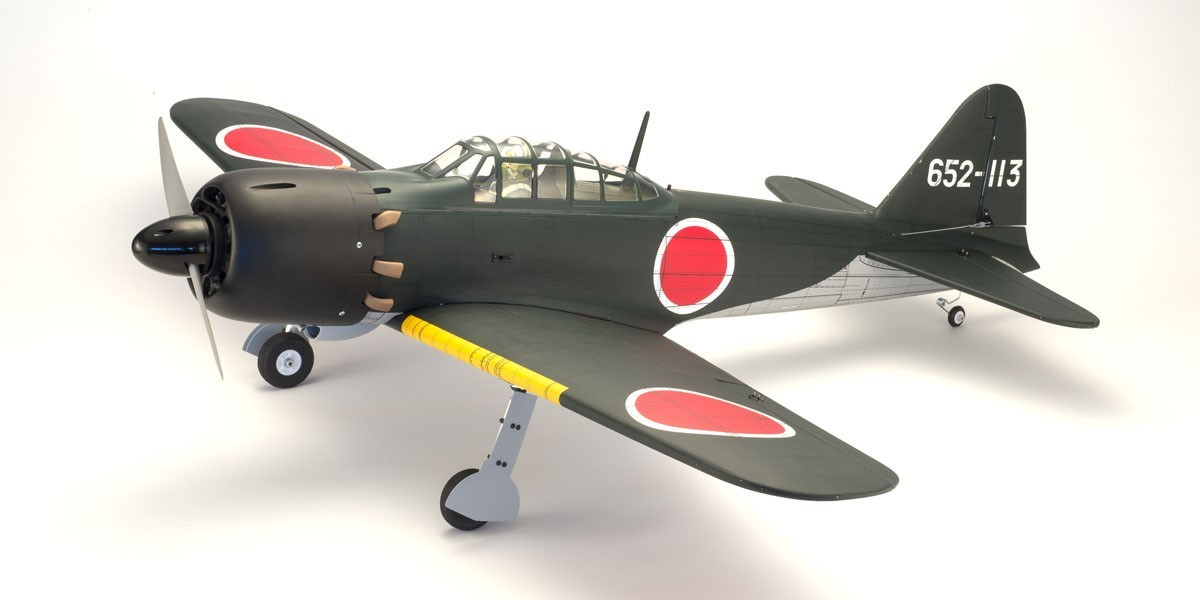 Kyosho 1/8 Scale Radio Control 50 Class SQS Warbird Series SQS Warbird Zero Fighter Model 52 GP50 ARF