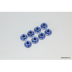 1357 DIS OP FLANGED NUT BLUE