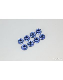 1357 DIS OP FLANGED NUT BLUE