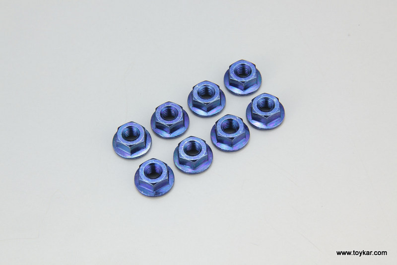 1357 DIS OP FLANGED NUT BLUE