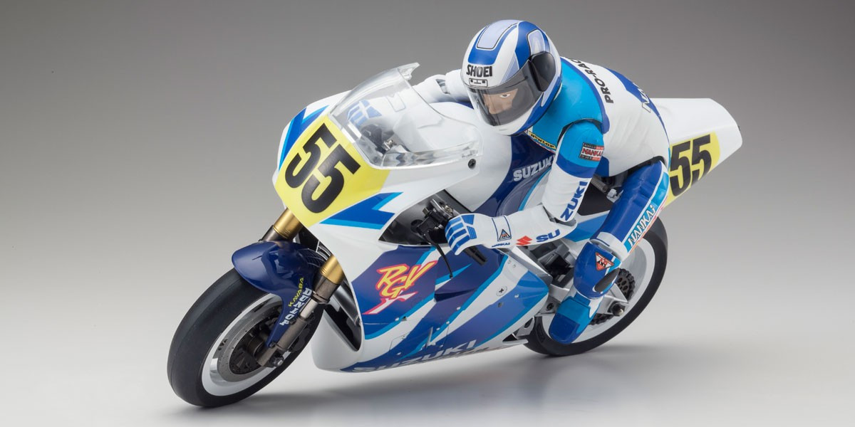 34931 SUZUKI RGV-Γ 1992 Kyosho 1/8 SCALE EP MOTORCYCLES HANGING ON RACER S.R.T. Kit