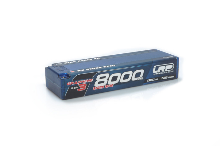 LRP430280 8000MAH 7.6V LIPO HV STOCK SPEC GRAPHENE-3 HARDCASE BATTERY 130C/65C