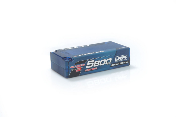 LRP430285  SHORTY 5800MAH 7.6V LIPO HV STOCK SPEC GRAPHENE-3 HARDCASE BATTERY 130C/65C