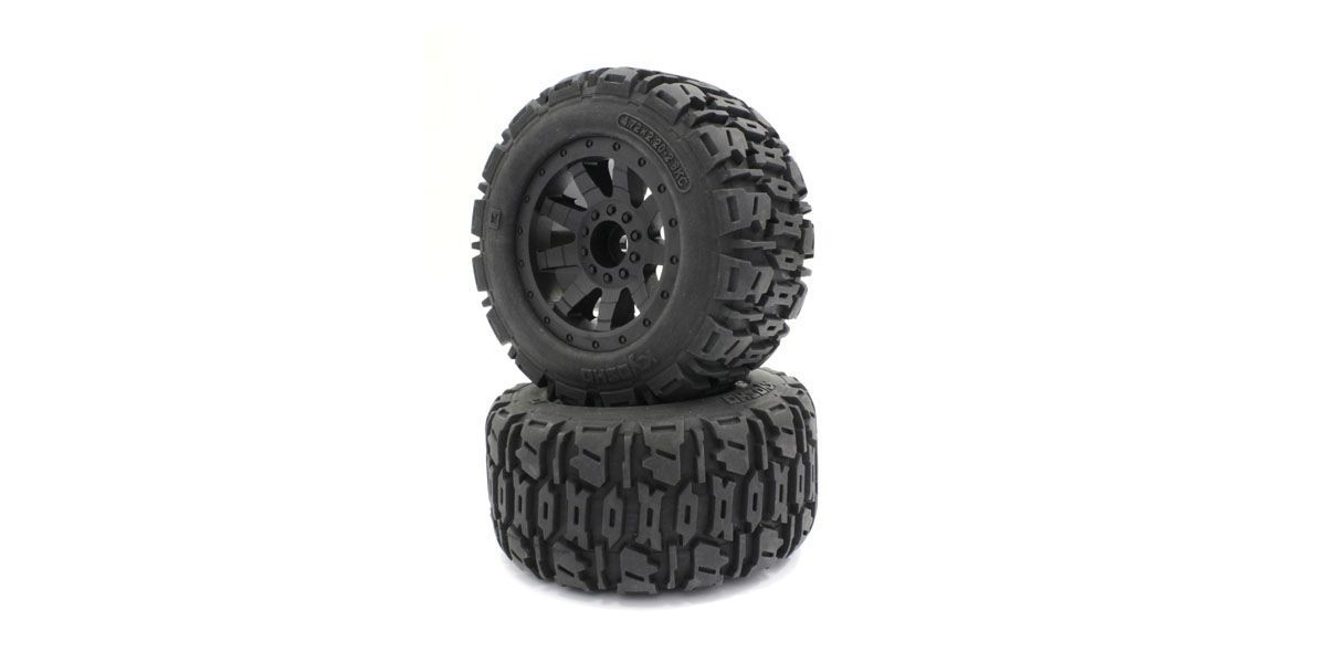NTTH001BK Premaunted Tire(Nitro Tracker/Black/2pcs)
