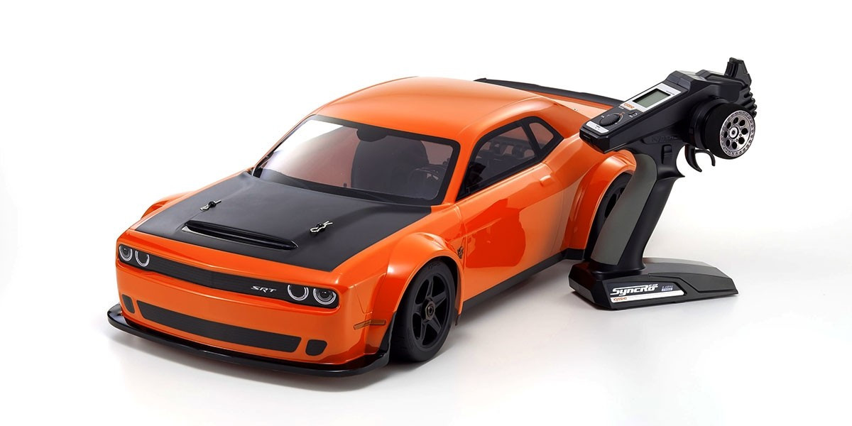 33018 INFERNO GT2 RACE SPEC 2018 Dodge Challenger SRT Demon Go Mango 1/8 GP 4WD Readyset