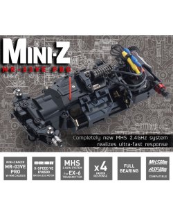 1/27 R/C EP Touring Car MINI-Z Racer MR-03 with ASF2.4GHz System MR-03VE Pro Chassis Set