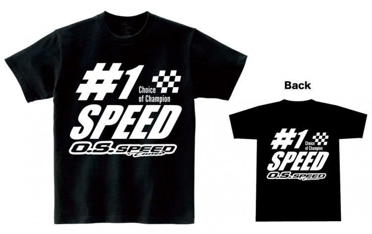 OS79883648 O.S.SPEED No.1 Dry T-Shirt Black (XL)