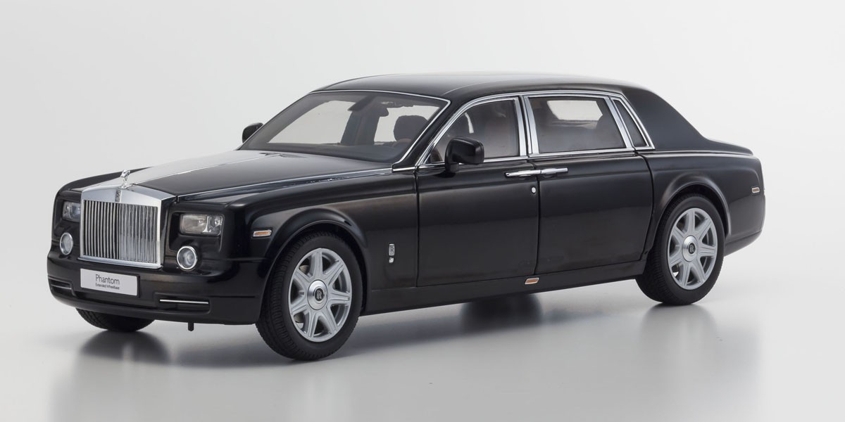 08841DBK KYOSHO 1/18scale Rolls-Royce Phantom EXTENDED WHEEL BASE Diamond Black