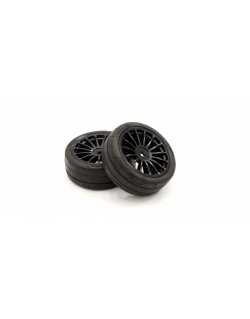 FATH702BKM Premounted Tire FZ02(15-Spoke BK/M/2pcs)