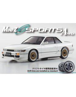 1/27 R/C EP Touring Car MINI-Z AWD FHS2.4GHz MA-020 Sports NISSAN SILVIA K’s (S13) with Aero kit Pearl White with LED