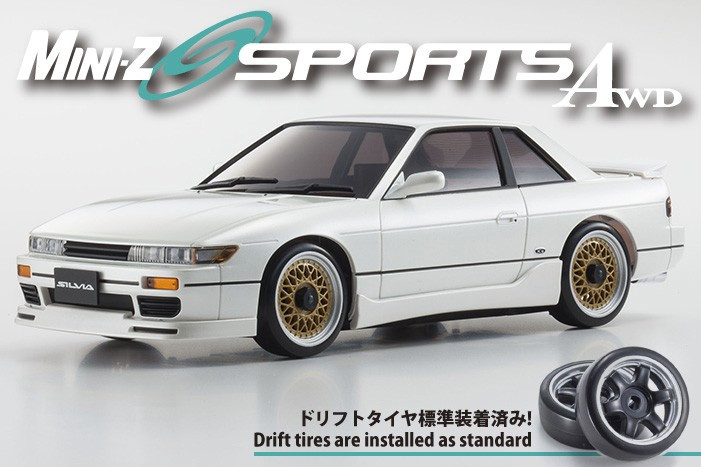 1/27 R/C EP Touring Car MINI-Z AWD FHS2.4GHz MA-020 Sports NISSAN SILVIA K’s (S13) with Aero kit Pearl White with LED