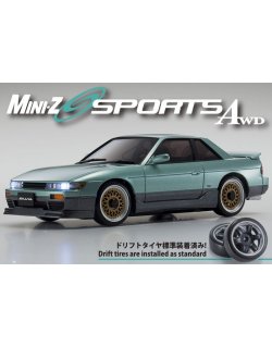 1/27 R/C EP Touring Car MINI-Z AWD FHS2.4GHz MA-020 Sports NISSAN SILVIA K’s (S13) with Aero kit Lime Green Two-tone with LED