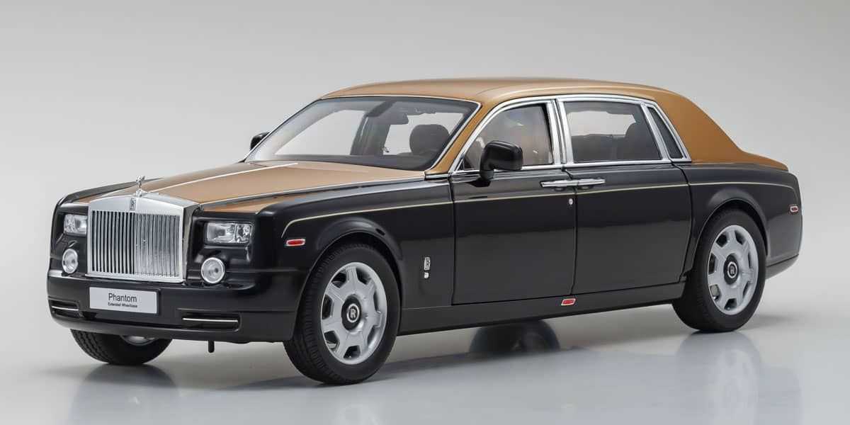 08841BKG Rolls-Royce Phantom EWB (Diamond Black/Gold) KYOSHO ORIGINAL 1/18scale
