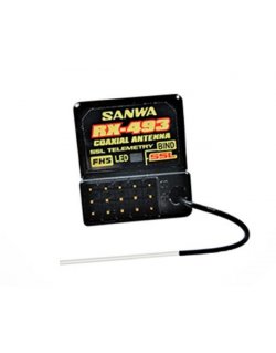 SANWA RX 493 M17 2.4GHz 4-Channel FHSS5 SRX/SSL Receiver 107A41373A