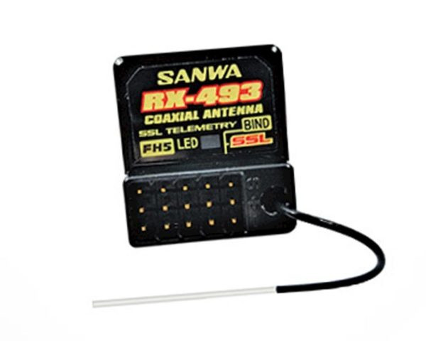 SANWA RX 493 M17 2.4GHz 4-Channel FHSS5 SRX/SSL Receiver 107A41373A