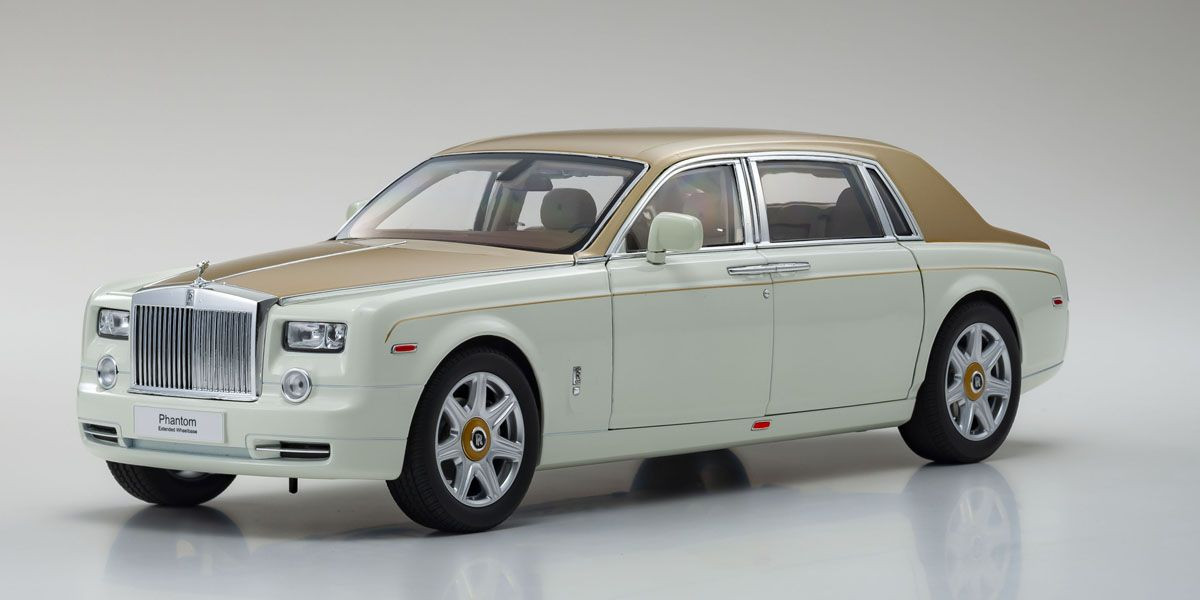 08841EWG Rolls-Royce Phantom EWB (English White/Gold) KYOSHO ORIGINAL 1/18 scale