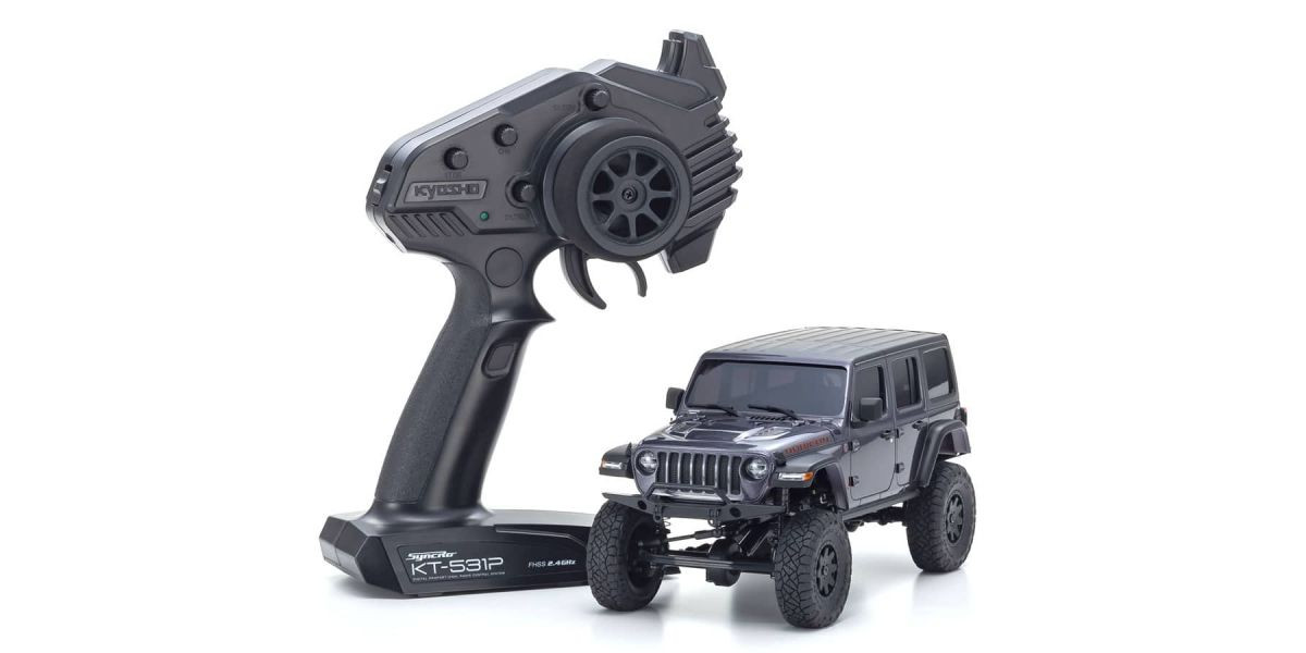32521GM MINI-Z 4×4 JeepⓇ Wrangler Unlimited Rubicon Radio Controlled Crawling car RTR Granite Crystal Metallic