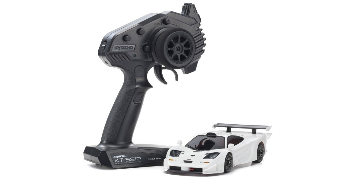 32332W Mclaren F1 GTR RWD Kyosho Radio Control Electric Touring Car MINI-Z Series Readyset White