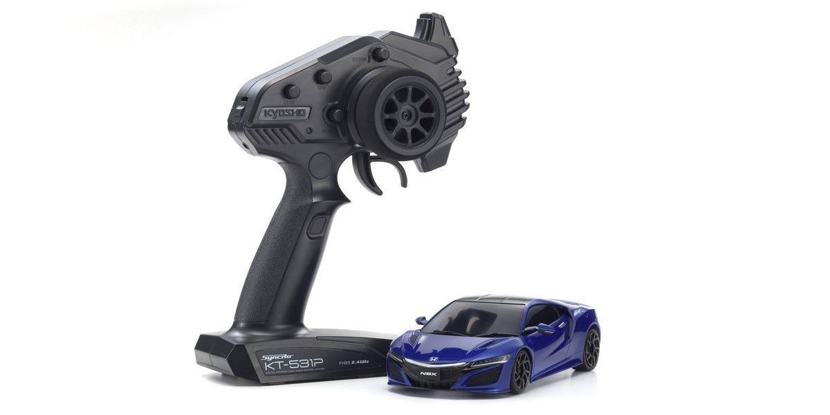 32322BL Honda NSX RWD Kyosho Radio Controlled Electric Powered Touring car MINI-Z Ready Set Nouvelle Blue Pearl