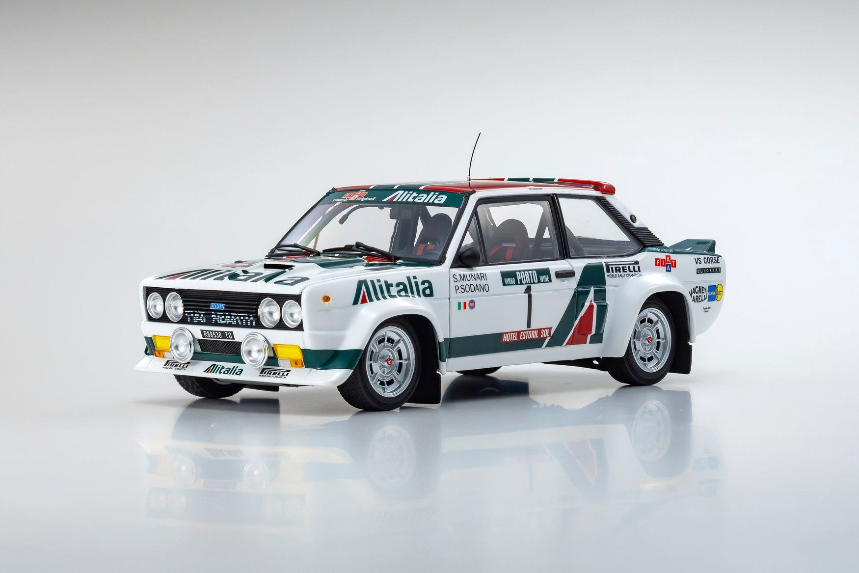 08376B Fiat 131 Abarth Rally 1980 Portugal No.1 KYOSHO ORIGINAL 1/18scale
