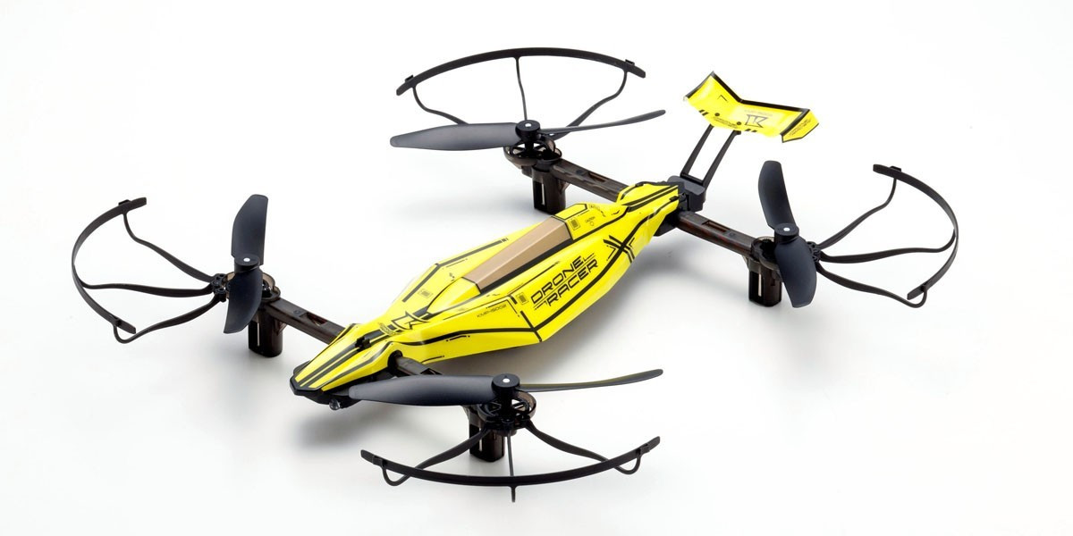 Kyosho 1/18 Scale Radio Control DRONE RACER ZEPHYR Smashing Yellow Readyset