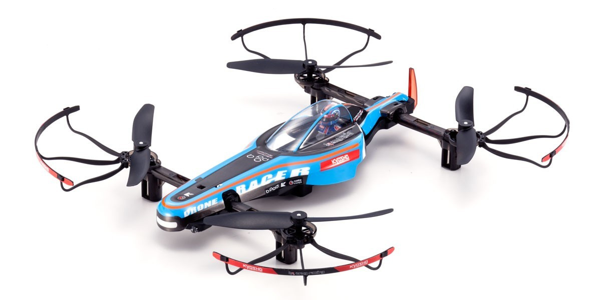 Kyosho 1:18 Scale Radio Controlled DRONE RACER b-pod Electric Blue readyset