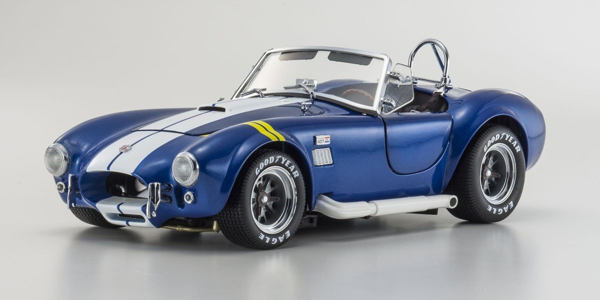 1/18 Shelby Cobra 427S/C Blue with Yellow line 08045BLY