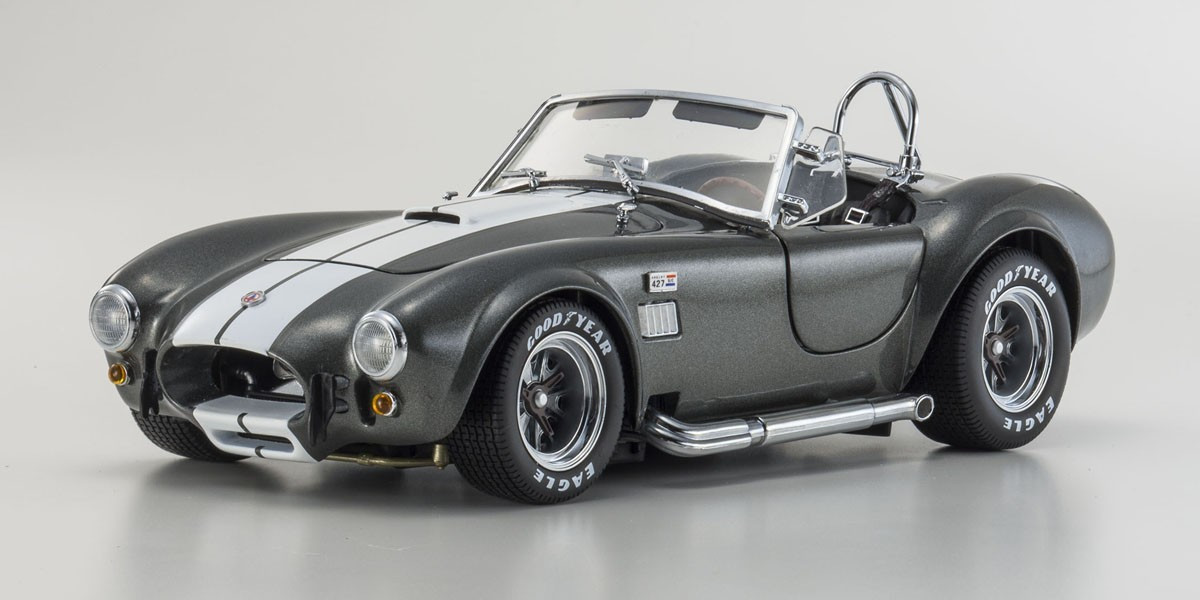 1/18 Shelby Cobra 427S/C Gray with White line 08045GRW