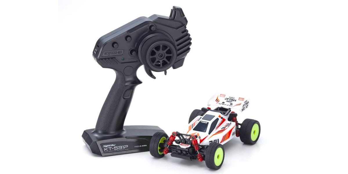 32092W MINI-Z Buggy Readyset TURBO OPTIMA Mid Special White