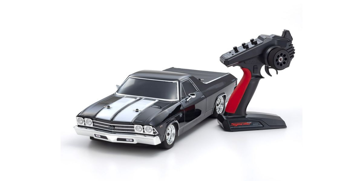 34419T1 FAZER Mk2 FZ02L 1969 Chevy® El Camino® SS 396® Tuxedo Black 1:10 Scale Radio Controlled Electric Powered 4WD