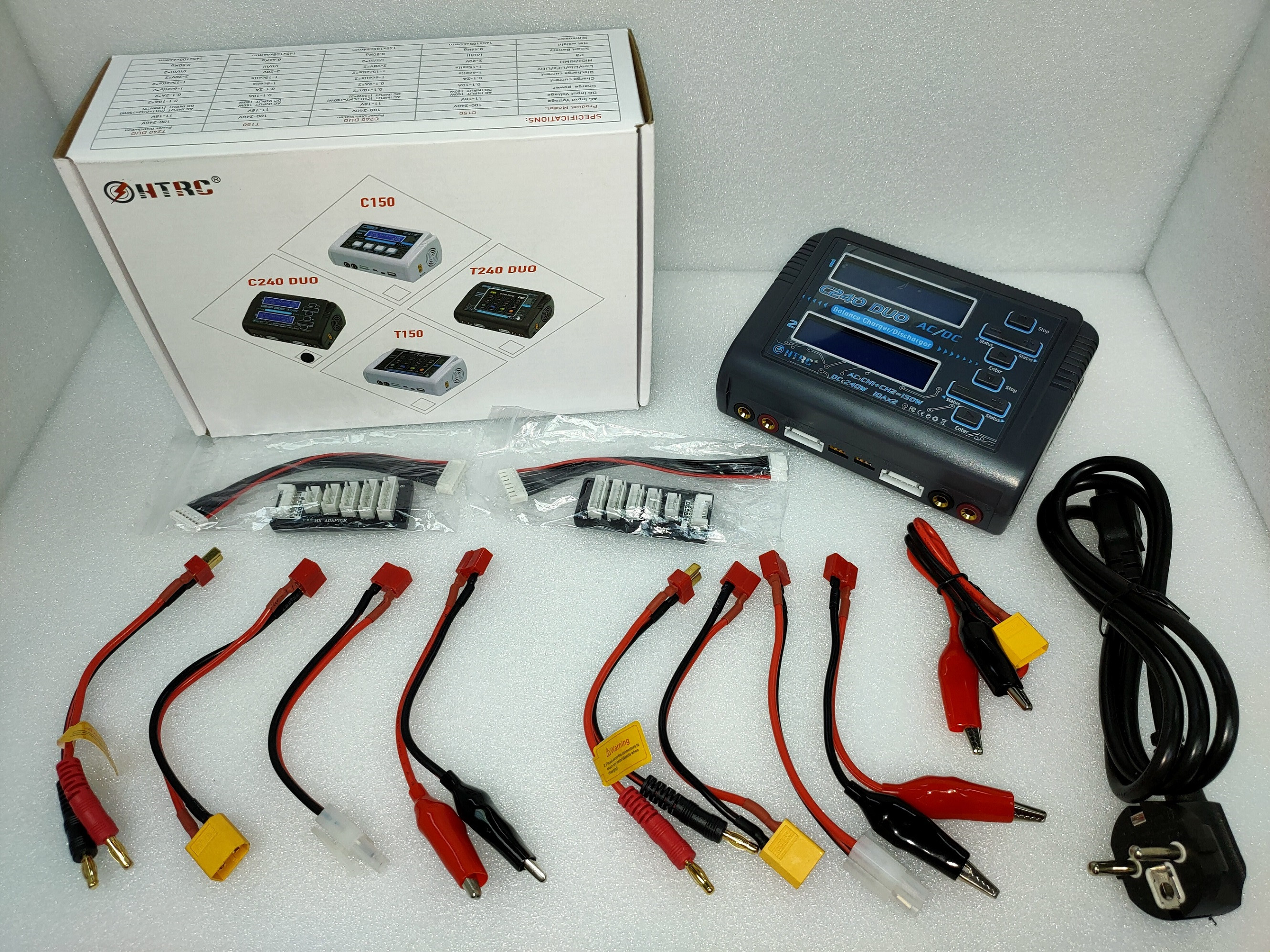 HT-RC C240 DUO AC150W/DC Dual Channel 10A Balance Charger Discharger for LiPo LiHV LiFe Lilon NiCd NiMh