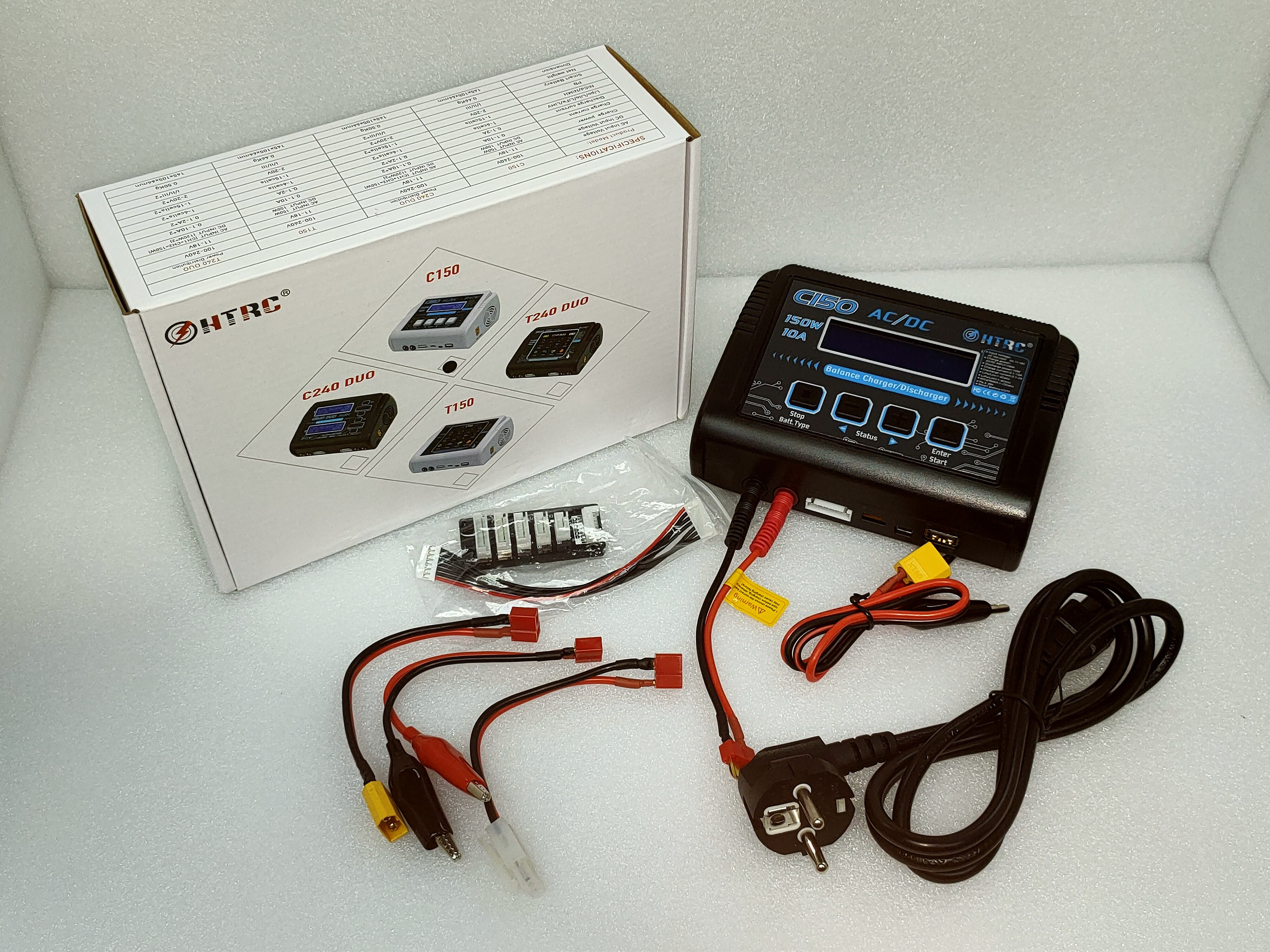 HT-RC C150 10A AC/DC RC Battery for LiPo LiHV LiFe Lilon NiCd NiMh Pb Battery Discharger Balance Charger EU Plug