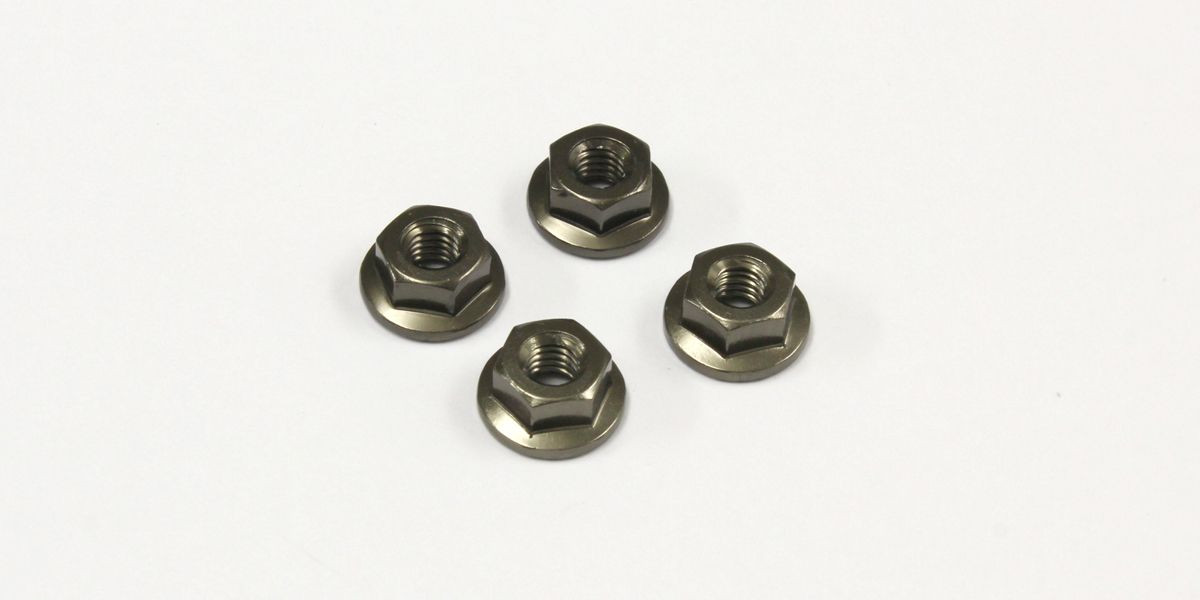1-N4045FA-GM Nut(M4x4.5)Flanged (Alumi/Gunmetal/4pcs)
