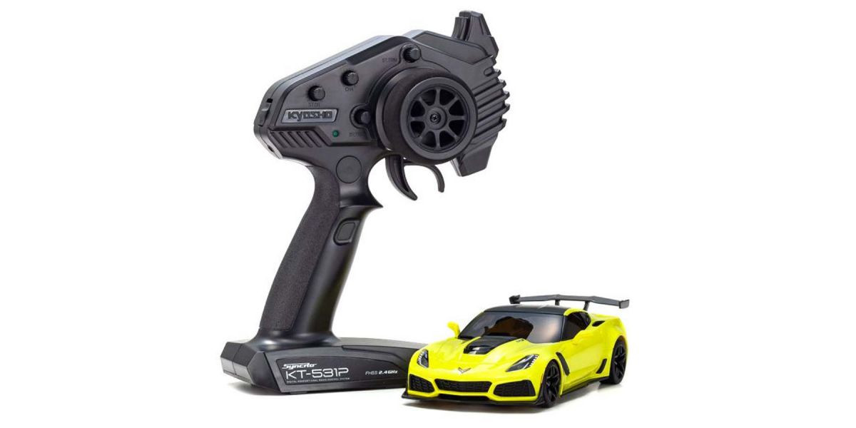 32334Y MINI-Z RWD Series Ready Set Chevrolet Corvette ZR1 Racing Yellow (with LED)