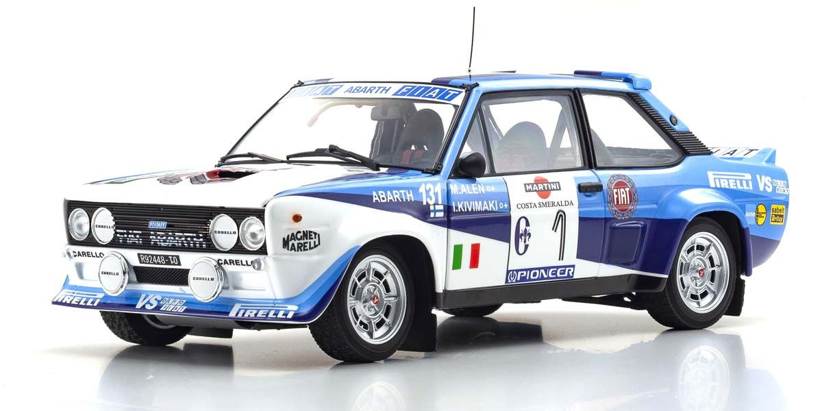 08376D KYOSHO ORIGINAL 1/18 scale Fiat 131 Abarth Rally 1981 Costa Smeralda No.1